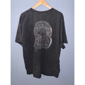 Wheels Through Time Vintage Motorcycle Museum Pocket T-Shirt XL Faded Black